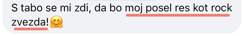 S tabo se mi zdi, da bo moj posel res kot rock zvezda!